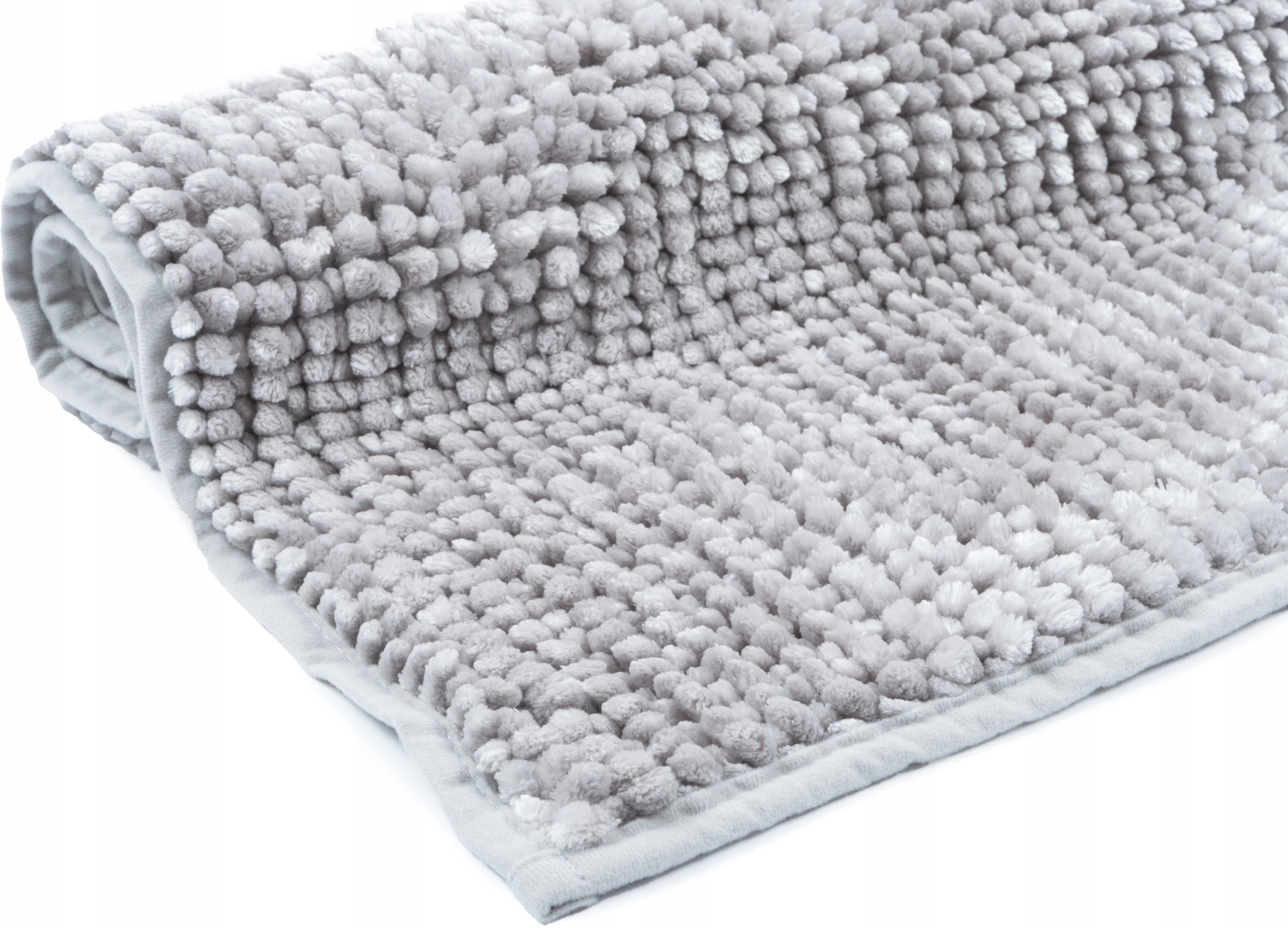 Ženilkový koberec Mäkký lesklý veľký 60x90 cm sivý